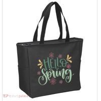 Hello Spring Flowers Tote Bag thumb 2