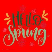 Hello Spring Flowers Santa Hat thumb 1
