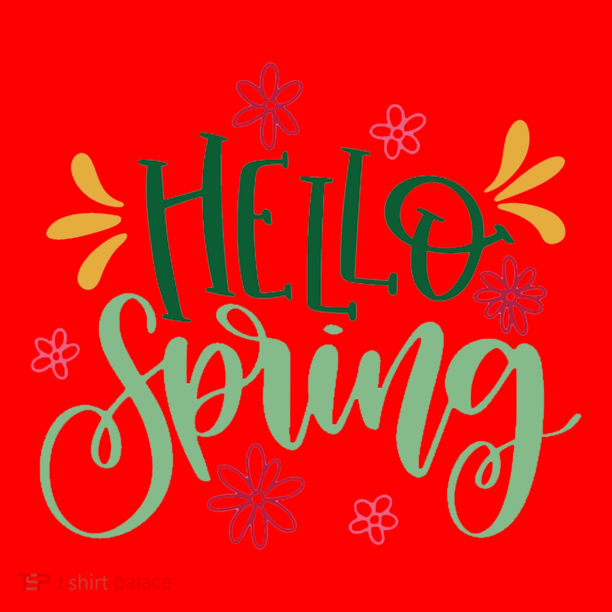 Hello Spring Flowers Santa Hat