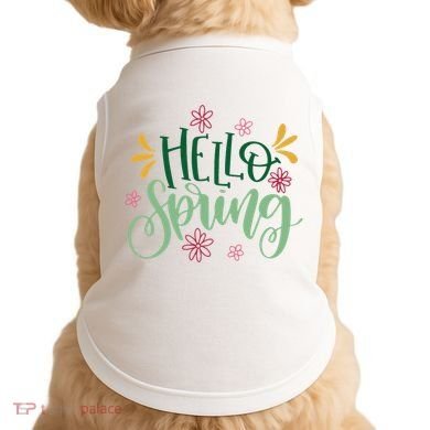 Hello Spring Flowers Doggie Tank