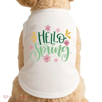 Hello Spring Flowers Doggie Tank