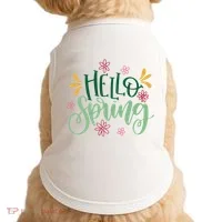 Hello Spring Flowers Doggie Tank thumb 0