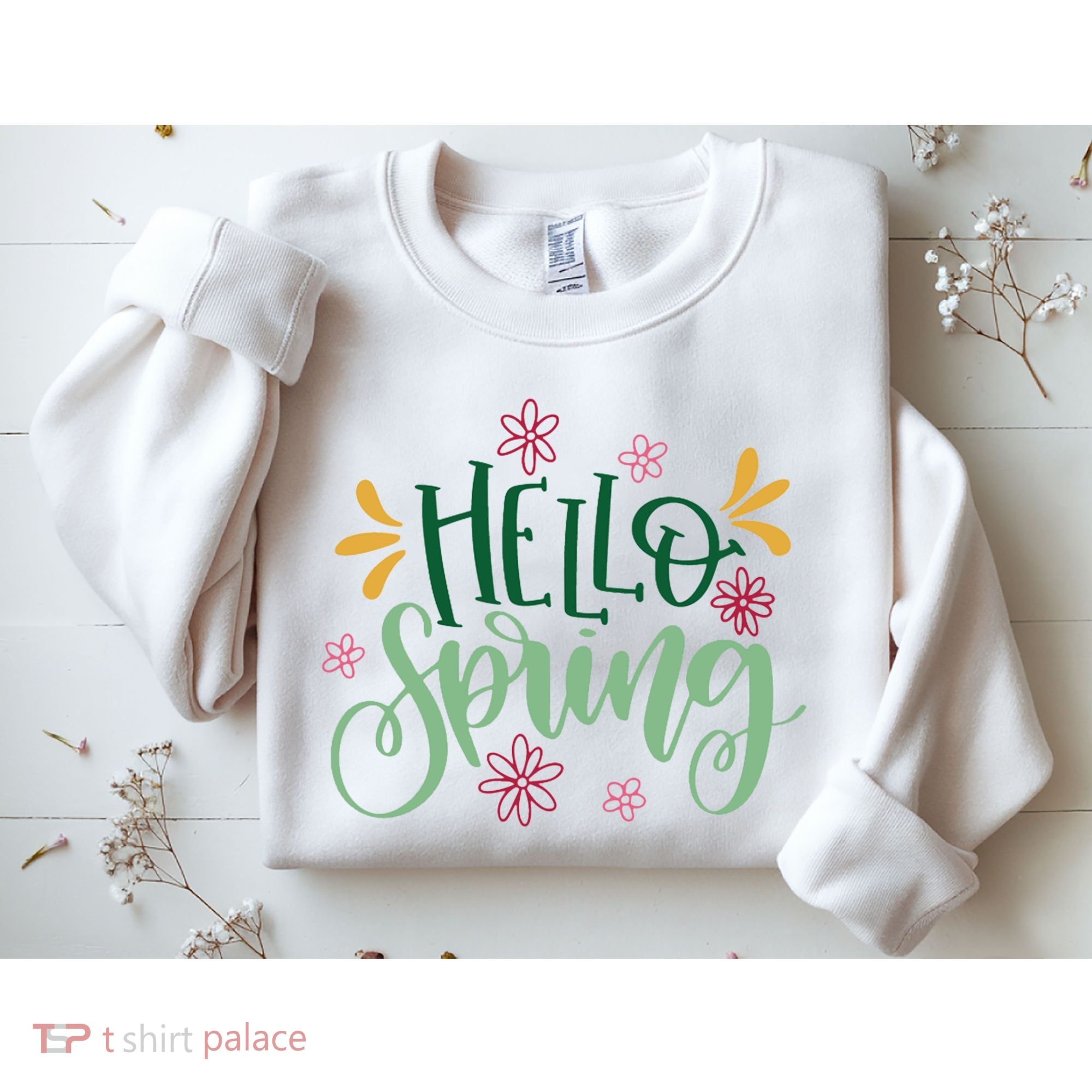 Hello Spring Flowers Sweatshirt