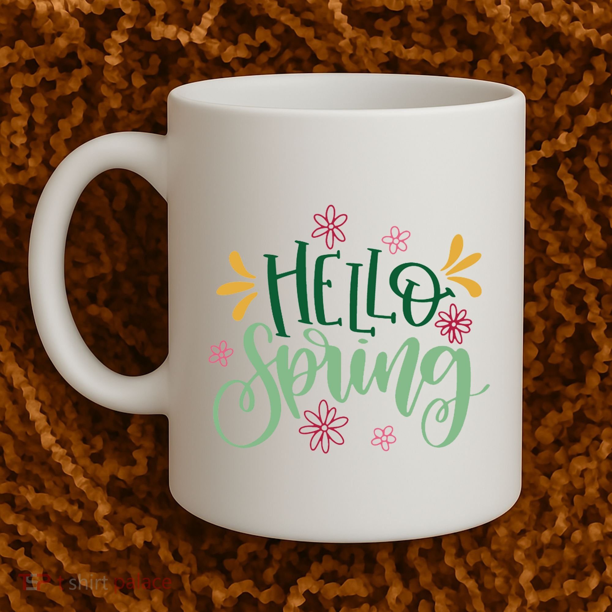 Hello Spring Flowers Coffee Mug