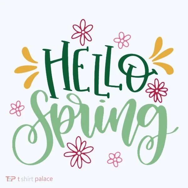 Hello Spring Flowers Polo