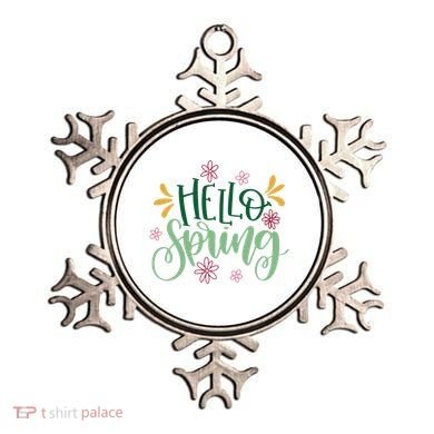Hello Spring Flowers Ornament