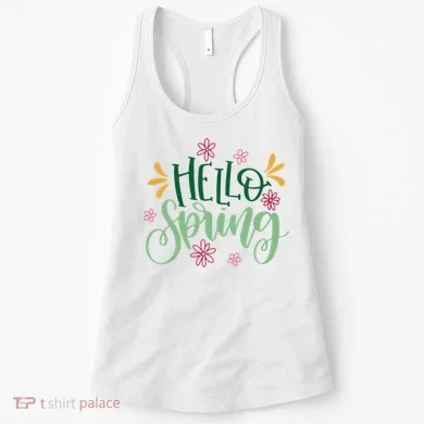 Hello Spring Flowers Women's Tank Top