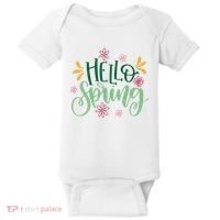 Hello Spring Flowers Baby Bodysuit thumb 0