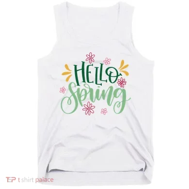 Hello Spring Flowers Tank Top