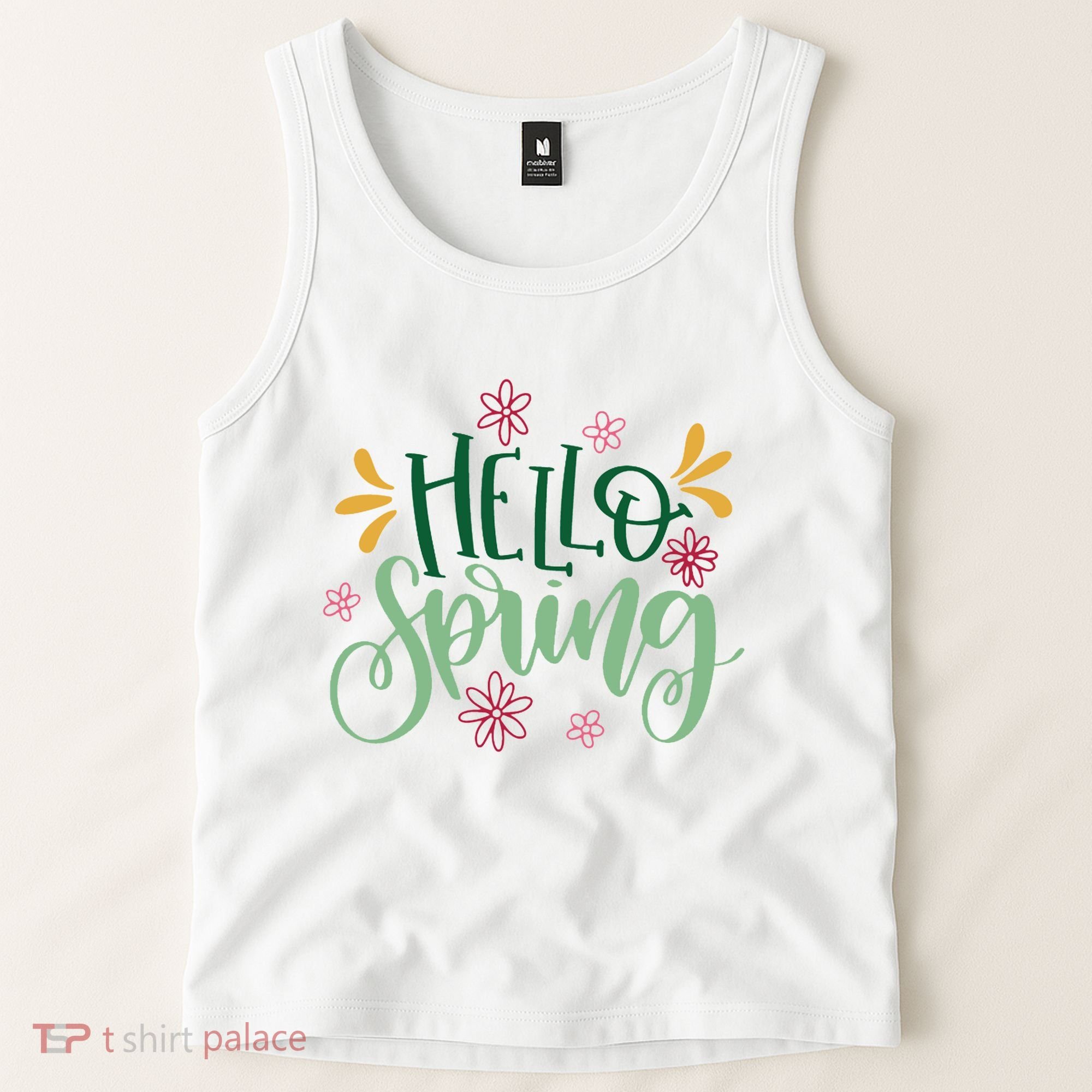 Hello Spring Flowers Tank Top