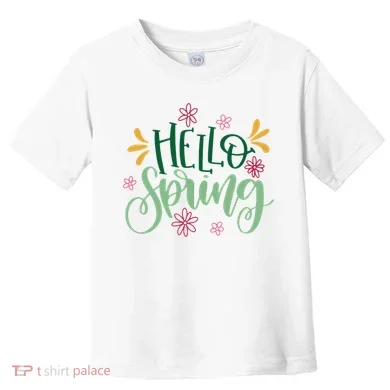 Hello Spring Flowers Toddler T-Shirt