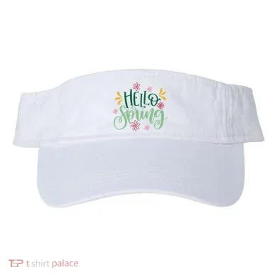 Hello Spring Flowers Visor