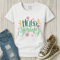 Hello Spring Flowers Women's T-Shirt thumb 3