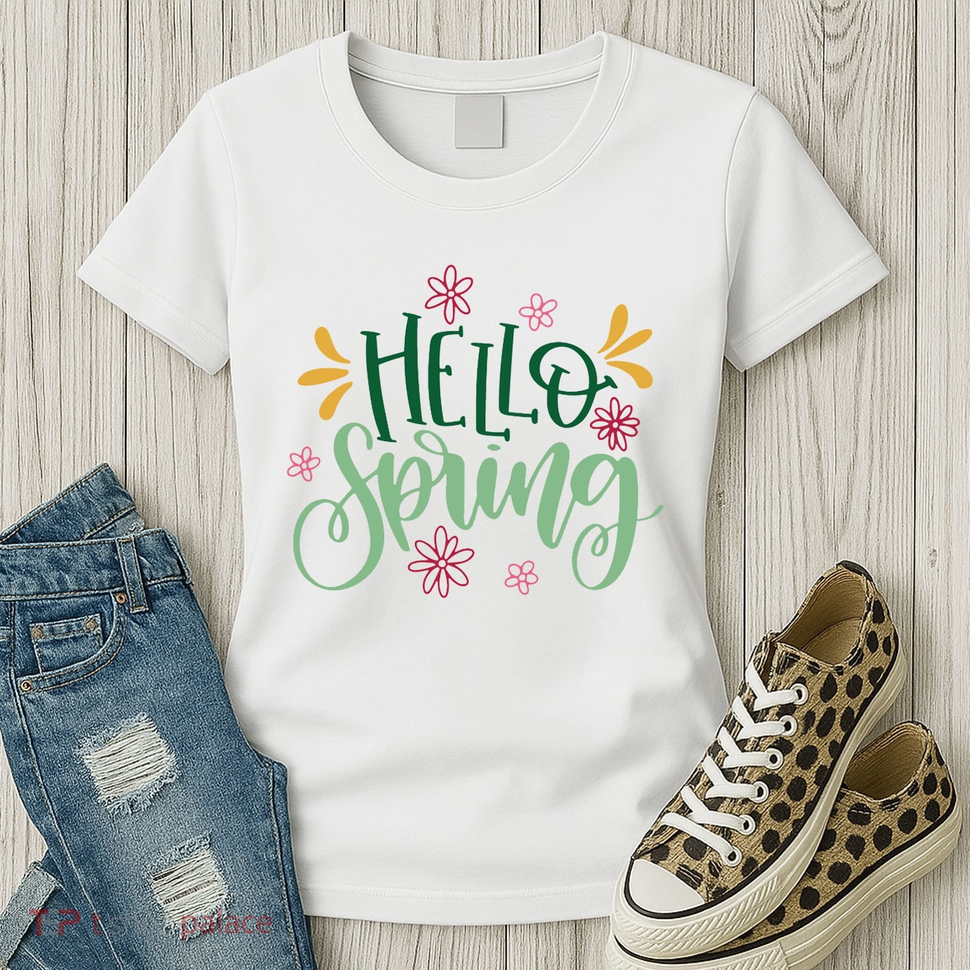 Hello Spring Flowers Women's T-Shirt