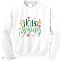 Hello Spring Flowers Kids Sweatshirt thumb 0