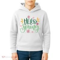 Hello Spring Flowers Kids Hoodie thumb 4