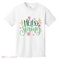 Hello Spring Flowers Kids T-Shirt thumb 0