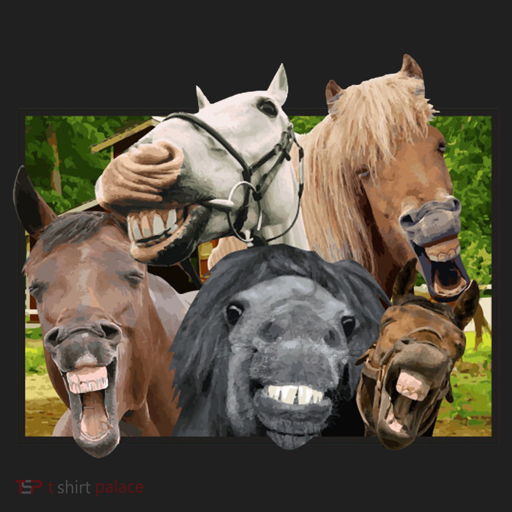 Horses Selfie Funny Women's Sweatshirt