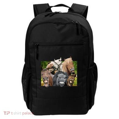 Horses Selfie Funny Backpack