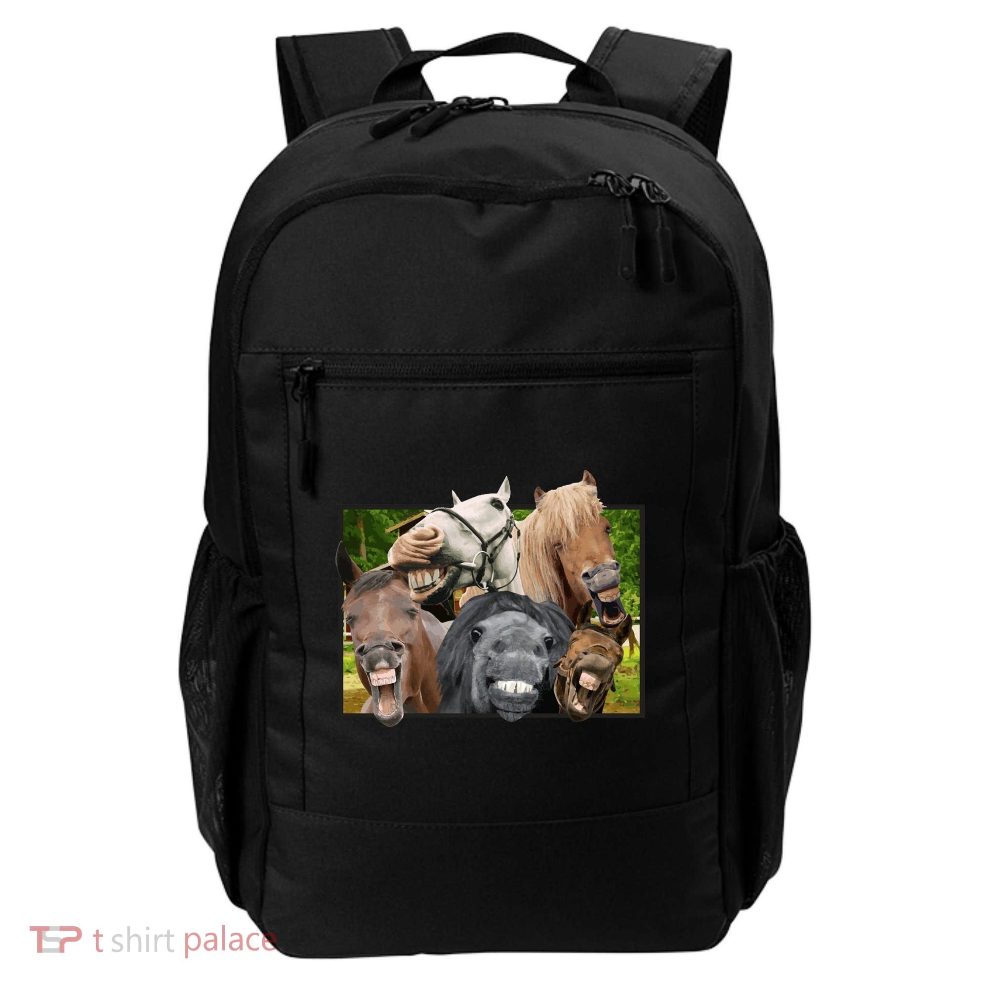 Horses Selfie Funny Backpack