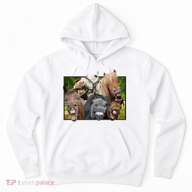 Horses Selfie Funny Hoodie