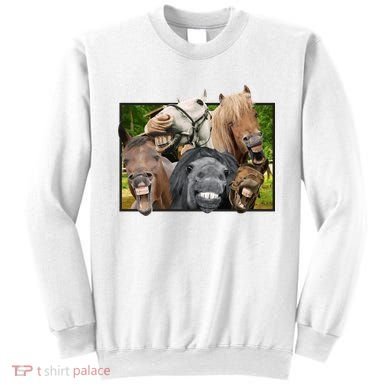 Horses Selfie Funny Sweatshirt