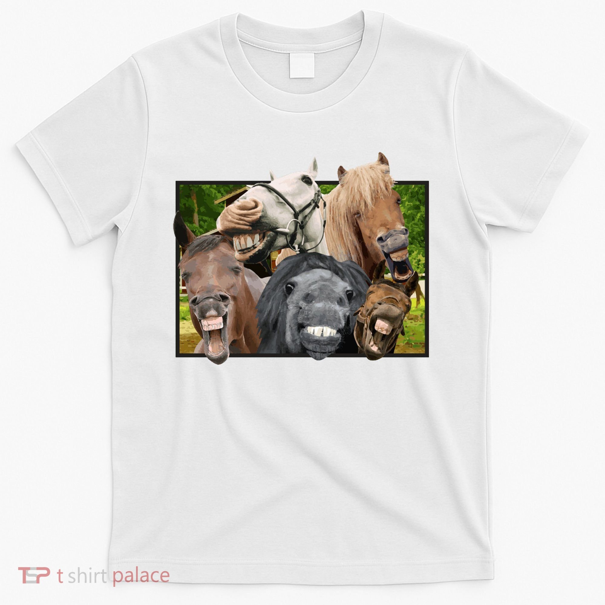 Horses Selfie Funny T-Shirt