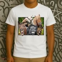 Horses Selfie Funny T-Shirt thumb 3