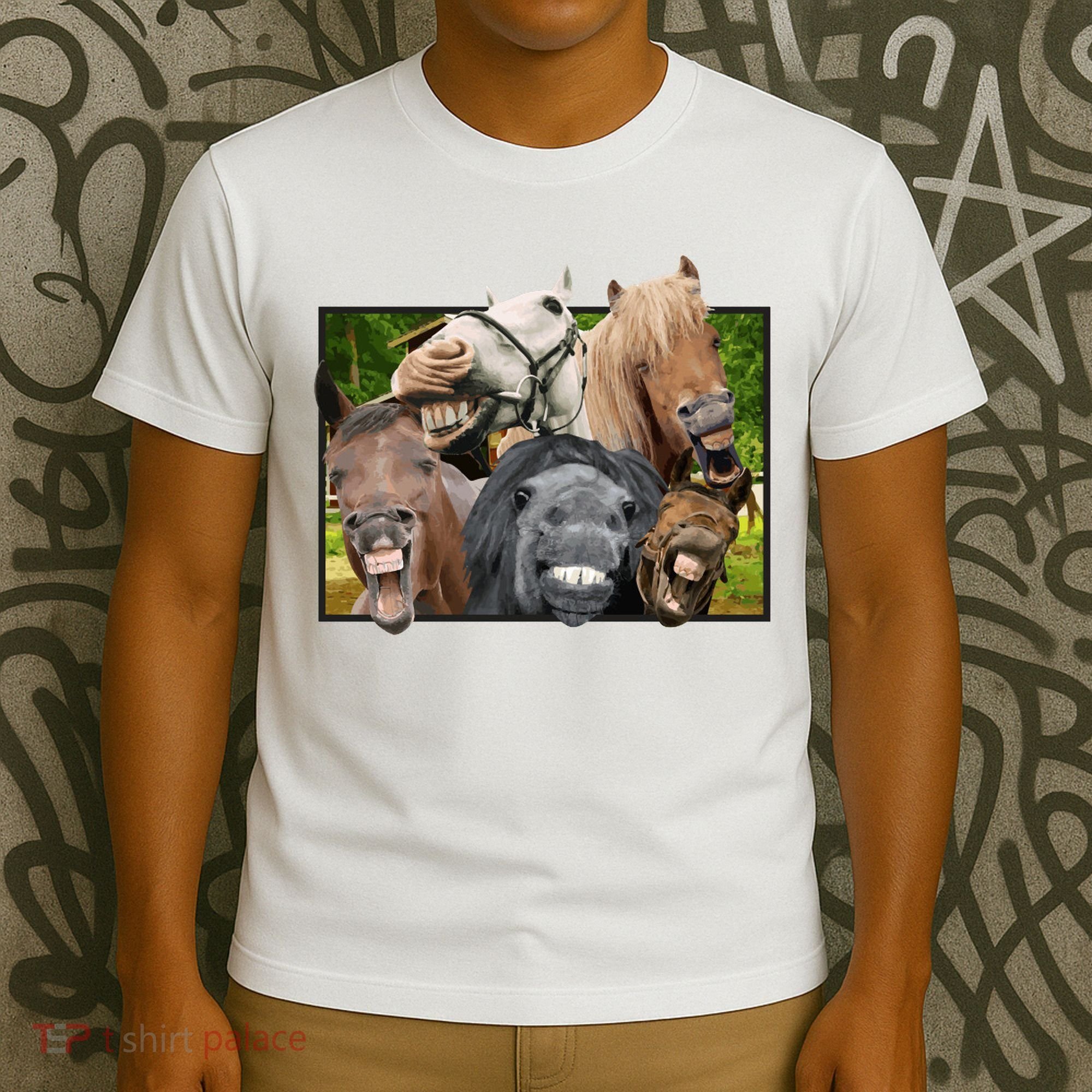 Horses Selfie Funny T-Shirt