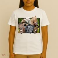 Horses Selfie Funny T-Shirt thumb 4