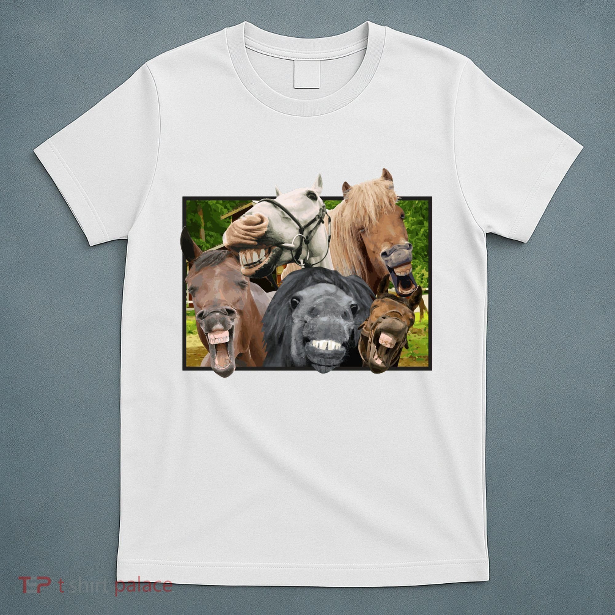 Horses Selfie Funny T-Shirt