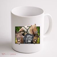 Horses Selfie Funny Coffee Mug thumb 1