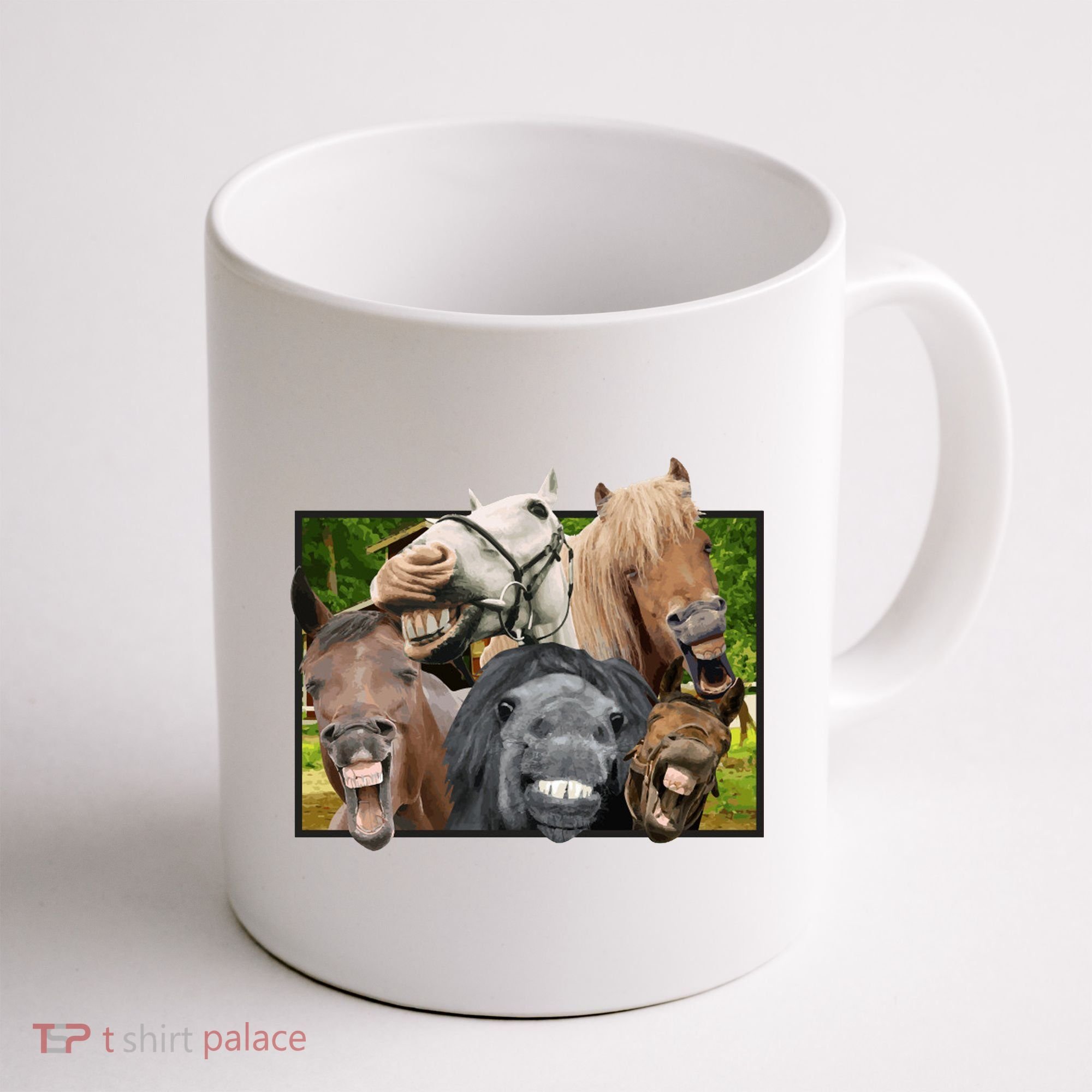 Horses Selfie Funny Coffee Mug
