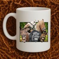 Horses Selfie Funny Coffee Mug thumb 2