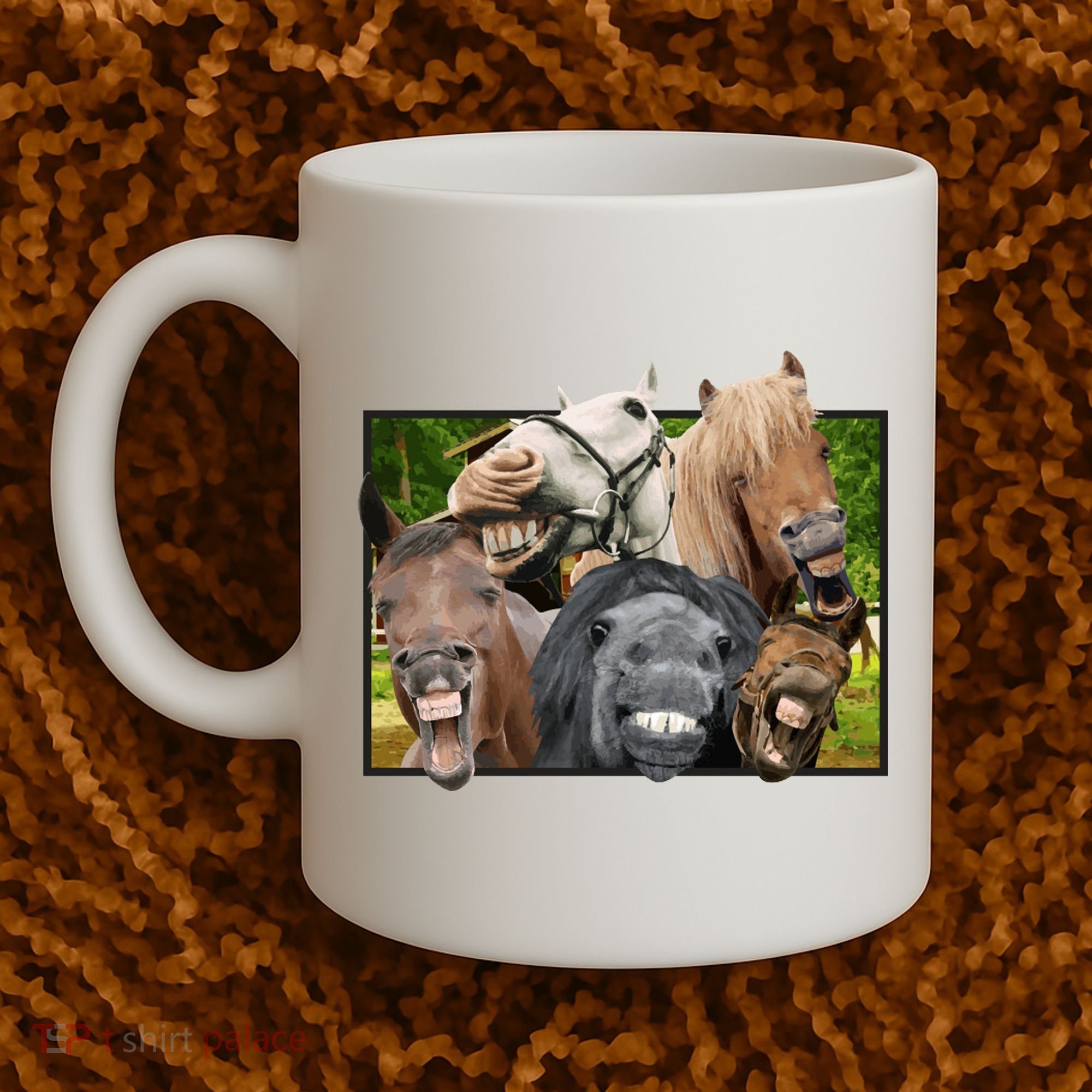 Horses Selfie Funny Coffee Mug