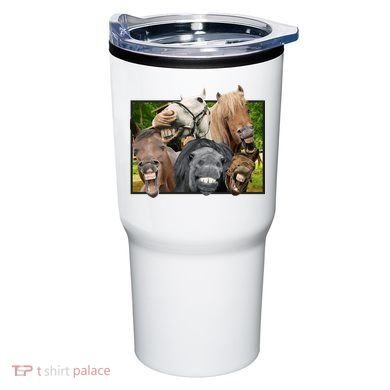 Horses Selfie Funny Tumbler