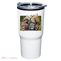 Horses Selfie Funny Tumbler thumb 0