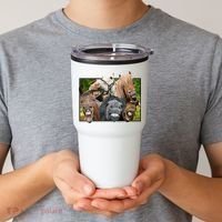 Horses Selfie Funny Tumbler thumb 2