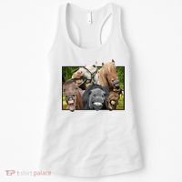 Horses Selfie Funny Women's Tank Top thumb 0