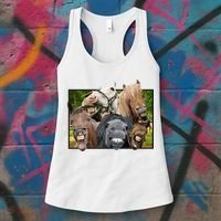 Horses Selfie Funny Women's Tank Top thumb 3