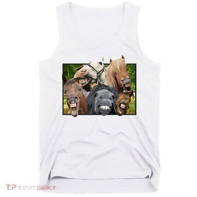 Horses Selfie Funny Tank Top