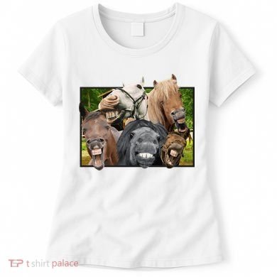 Horses Selfie Funny Women's T-Shirt
