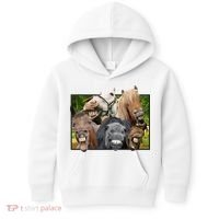 Horses Selfie Funny Kids Hoodie thumb 0