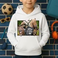 Horses Selfie Funny Kids Hoodie thumb 2