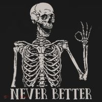 Halloween S For Women Never Better Skeleton Funny Skull Bucket Hat thumb 4