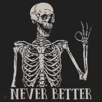 Halloween S For Women Never Better Skeleton Funny Skull Golf Towel thumb 3
