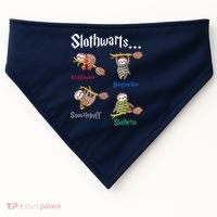 Harry Slothwarts Funny Birthday Gift Sloth USA-Made Doggie Bandana thumb 0