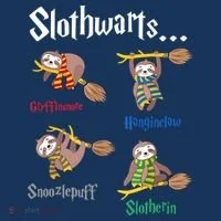 Harry Slothwarts Funny Birthday Gift Sloth Long Sleeve Shirt thumb 2