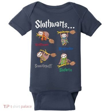 Harry Slothwarts Funny Birthday Gift Sloth Baby Bodysuit