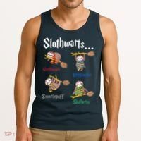 Harry Slothwarts Funny Birthday Gift Sloth Tank Top thumb 3